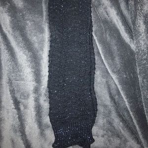 Navy sparkly leg warmers